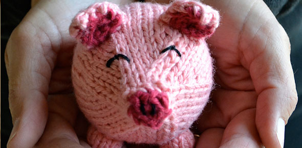 knitting,animal,pig,angel,pink