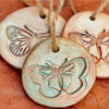DIY Favor Tags: Antiqued Clay Tags