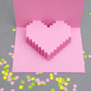 Valentines Day Pixelated Popup Card