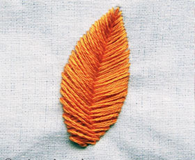 embroidery,leaf